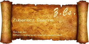 Zuberecz Cserne névjegykártya
